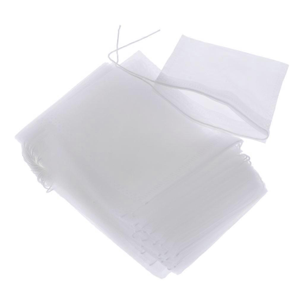 50PCS Tea Filter Bags, Disposable Tea Infuser, Material, Drawstring Empty Bag