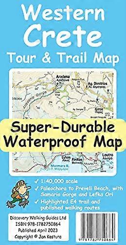 Western Crete Tour & Trail Super Durable Map