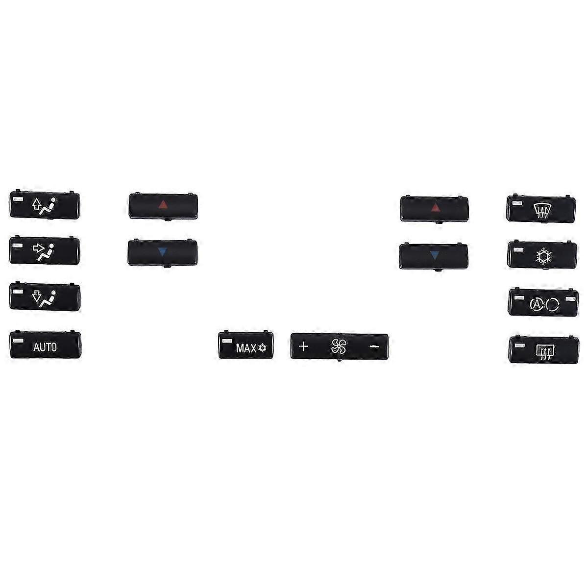 unique 14 Button Key Cap Car Air Conditioner a / C Control Panel Switch Button Key Cover for E39 E53 525I 530I 540I M5 X5
