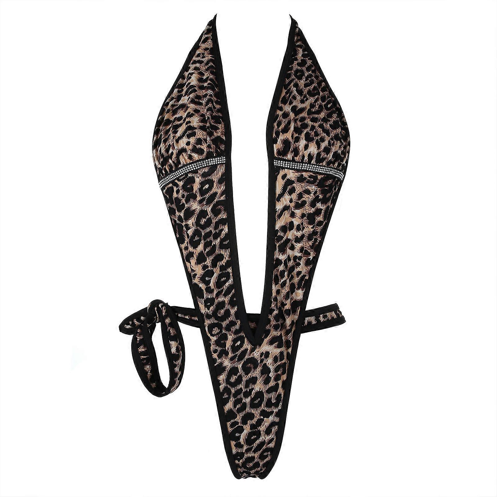 Retro One Piece Leopard Swimsuit High Waisted Bathing Suit Pin Up Bathing Suit Leopard