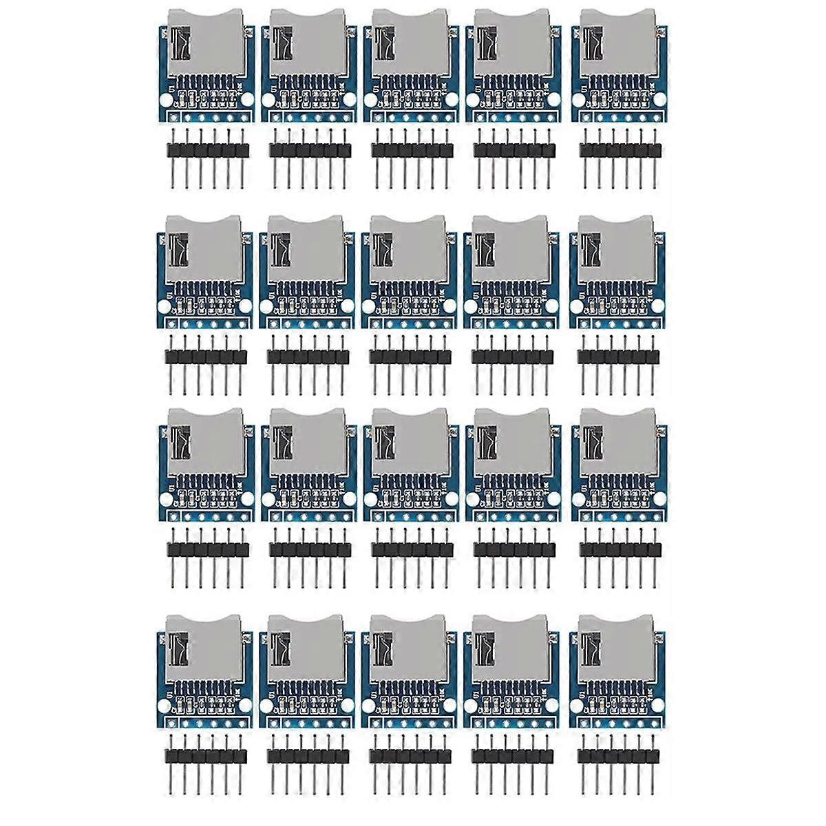 20pcs Micro-SD Mini Storage Expansion Board Mini Micro-SD TF Card Memory Shield Module with Pins fo