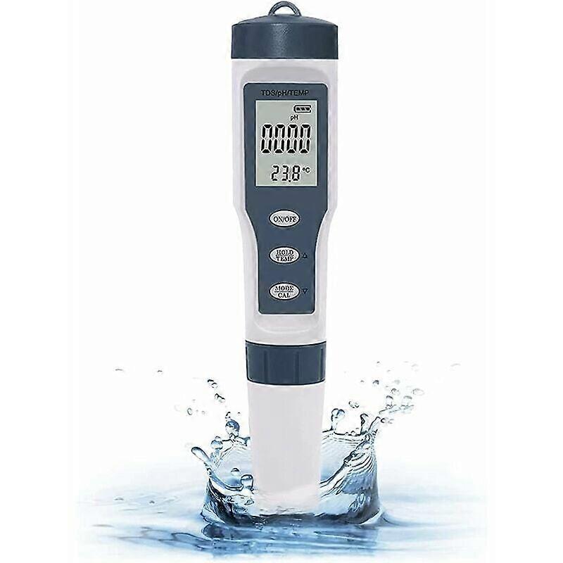 Digital Ph Meter, Robust Waterproof Design For Reliable Use, Multi-Function Tester With Backlight Lcd Display, High Accuracy, And Wide Application