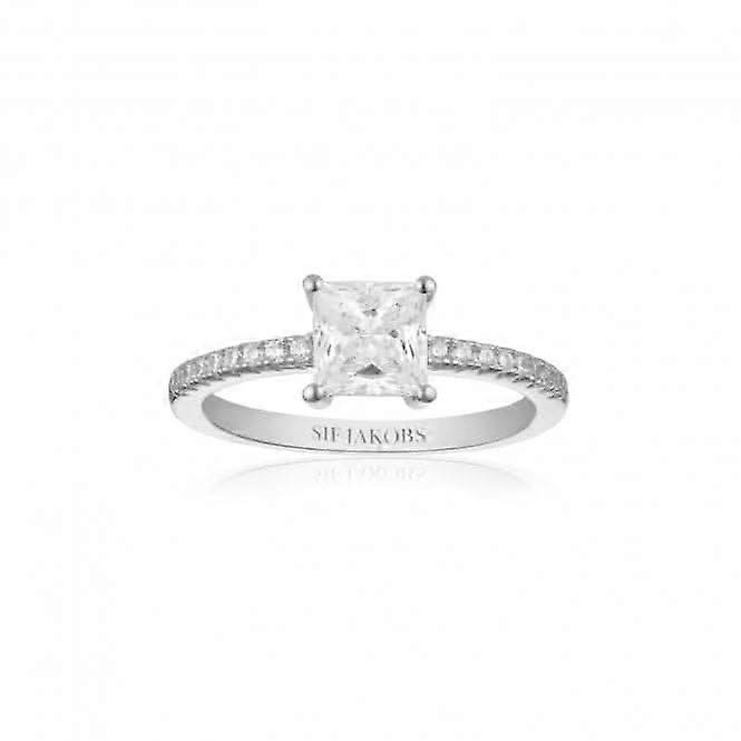 White Zirconia Ellera Quadrato Ring SJ-R42280-CZ