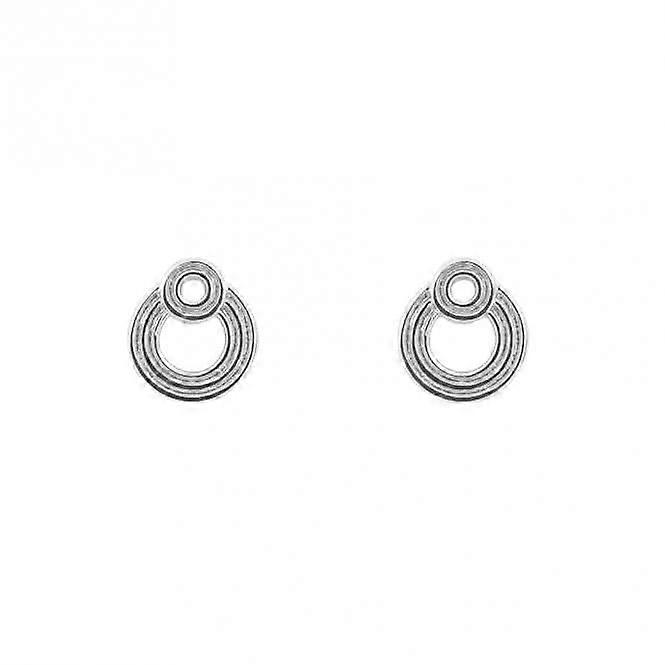 Double Circle Ridged Stud Earrings E6242