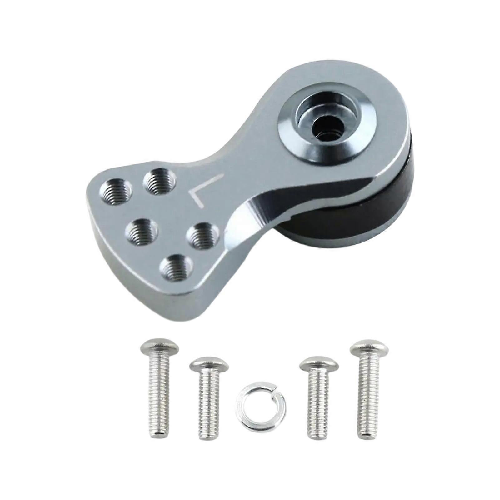 Machined Remote Control Servo Arm Metal Steering Arm For Climbing Car Aluminum Alloy Servo Horns 25T Upgrade Parts Silver