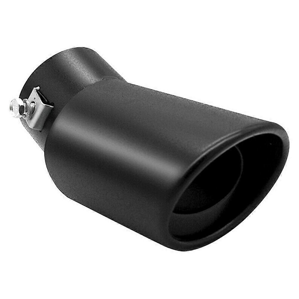Car Trim Exhaust Pipe 63mm Bend Muffler Tip Tail Throat Black
