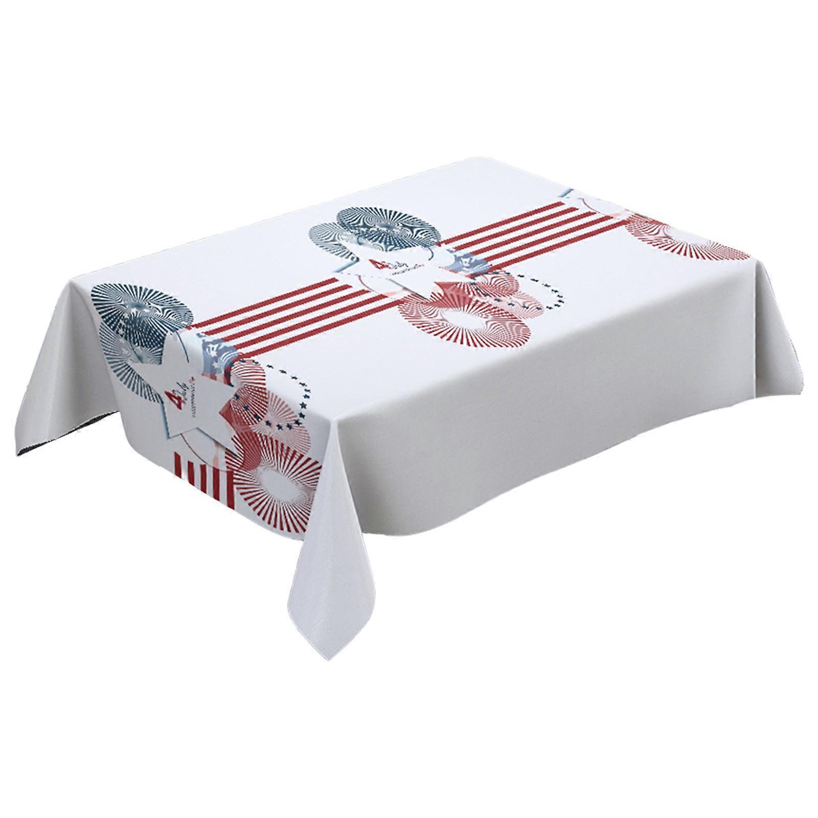 Coffee Table Dining Table Tablecloth Polyester Waterproof And Oil Proof Tablecloth Independence Day Decorative Tablecloth PUW0503