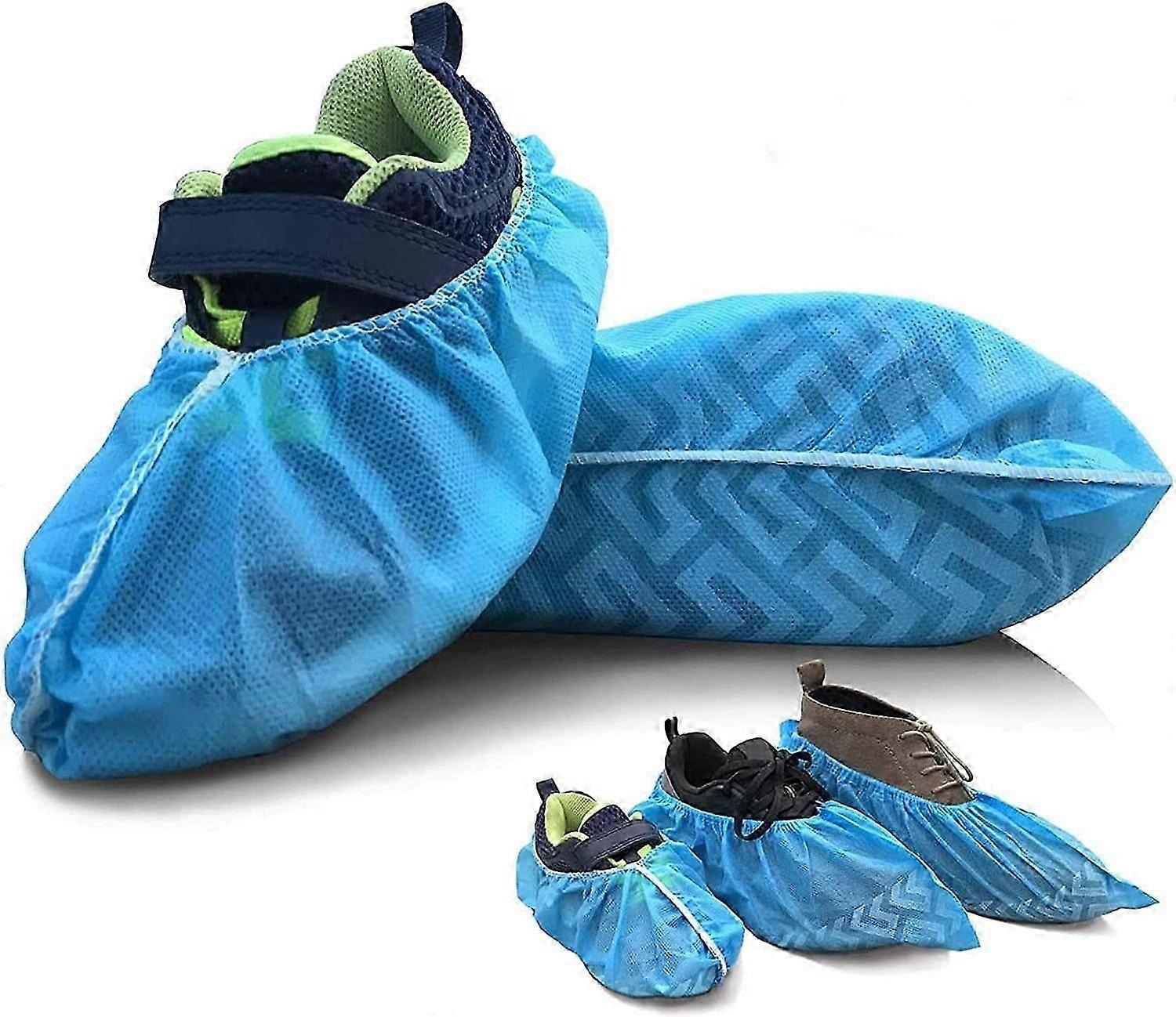 Althee Shoe Covers Disposable Non Slip for Kids 50Pack (25Pairs) Non-woven Fabric Stretchable Durable