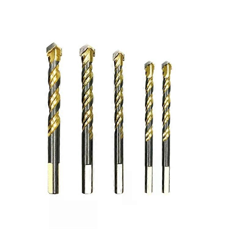 Titanium-Plated Drill Bits Set-6mm to 12mm for Porcelain & Glass -