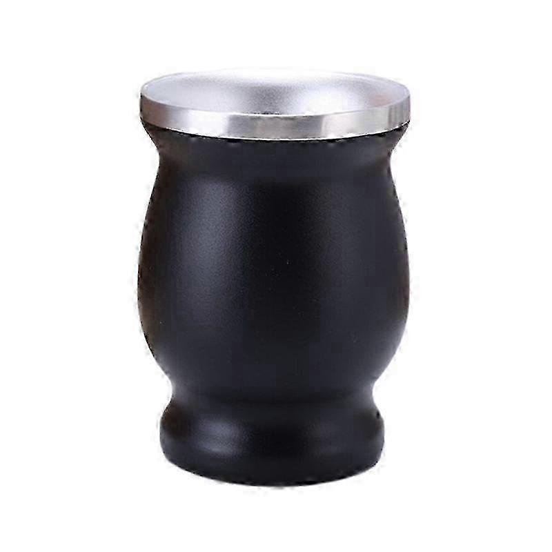 Gourd-formet rustfritt stål isolert tekopp (svart, 230ml) 1 stk