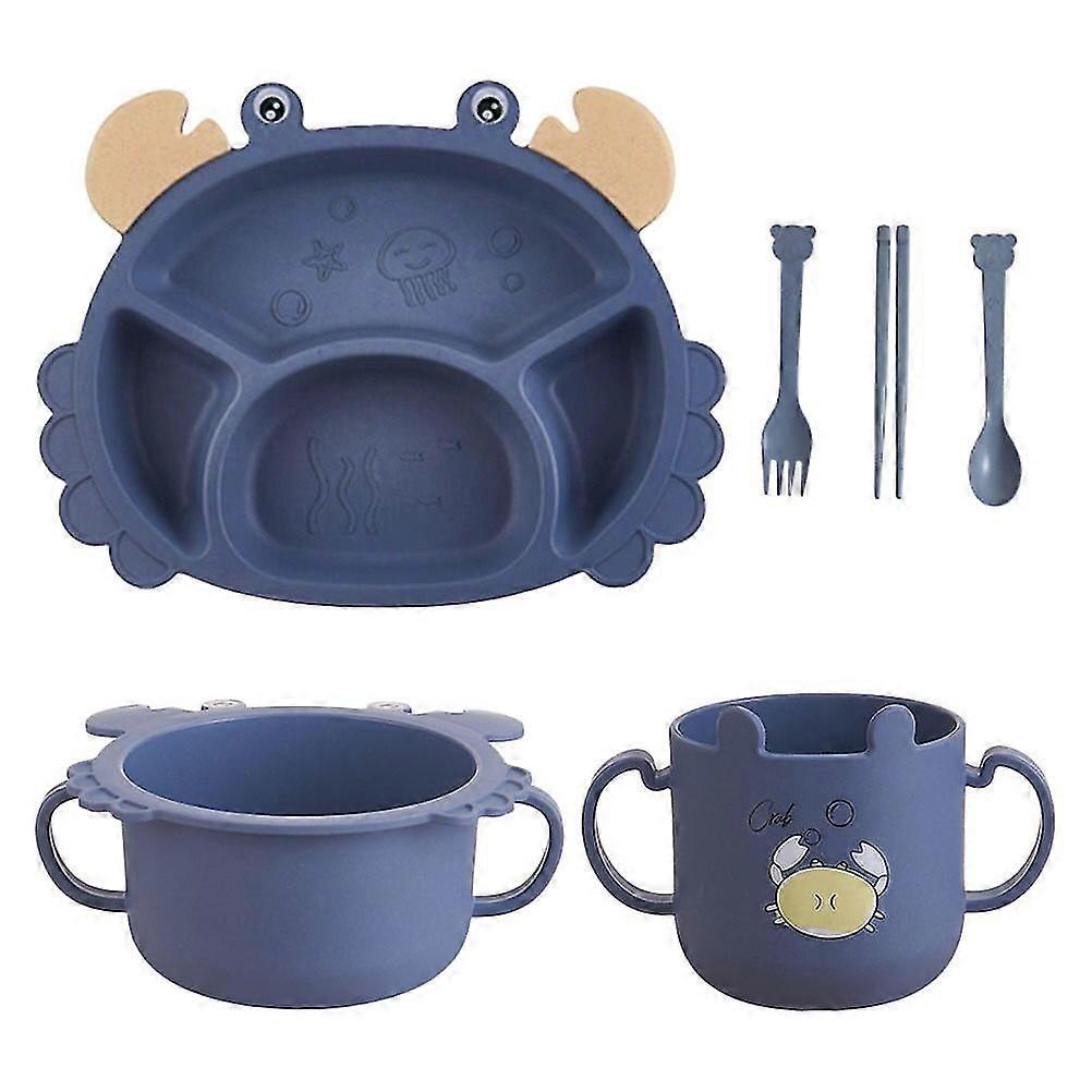 6 Pcs 1 Set Children Dining Set Kids Dinning Plate Practical Bowl Simple Cup