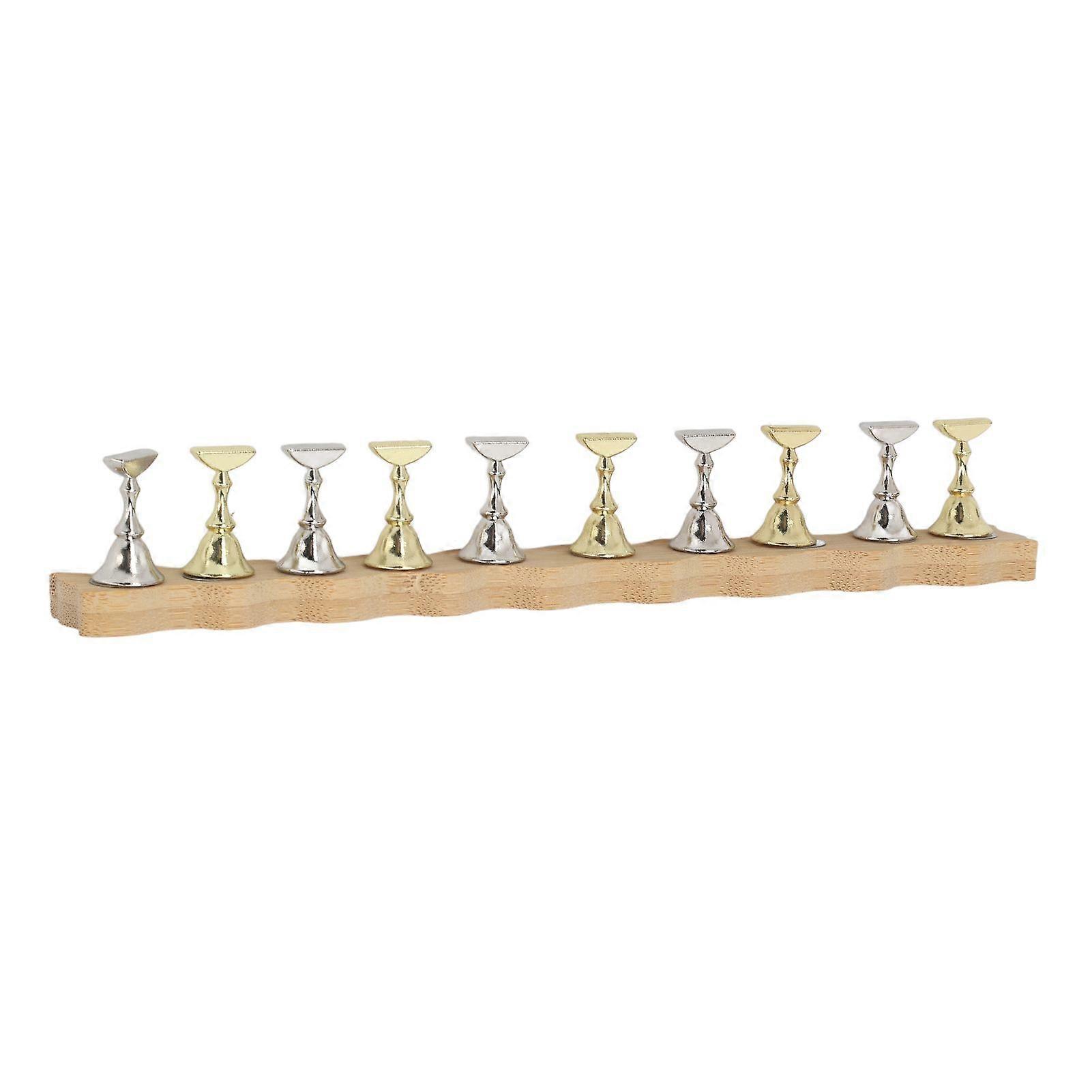 Nail Display Stand with Magnetic Holders for Practice and Display