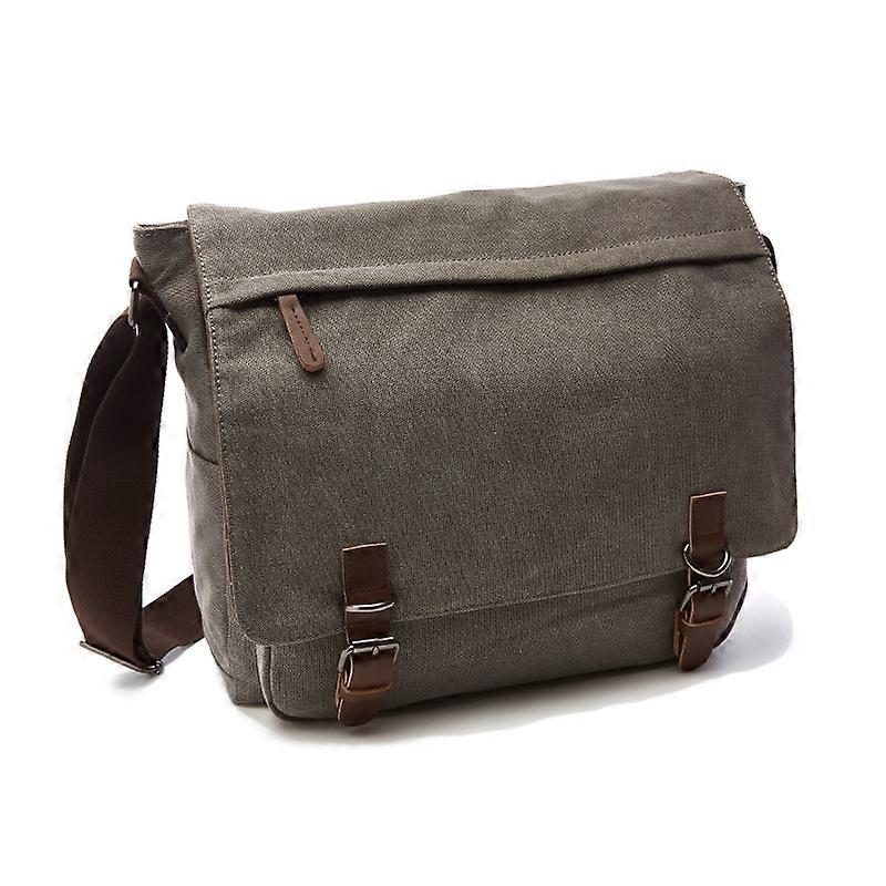 Versatile Canvas Shoulder Messenger Bag Business Computer Bag, Color: Gray Medium