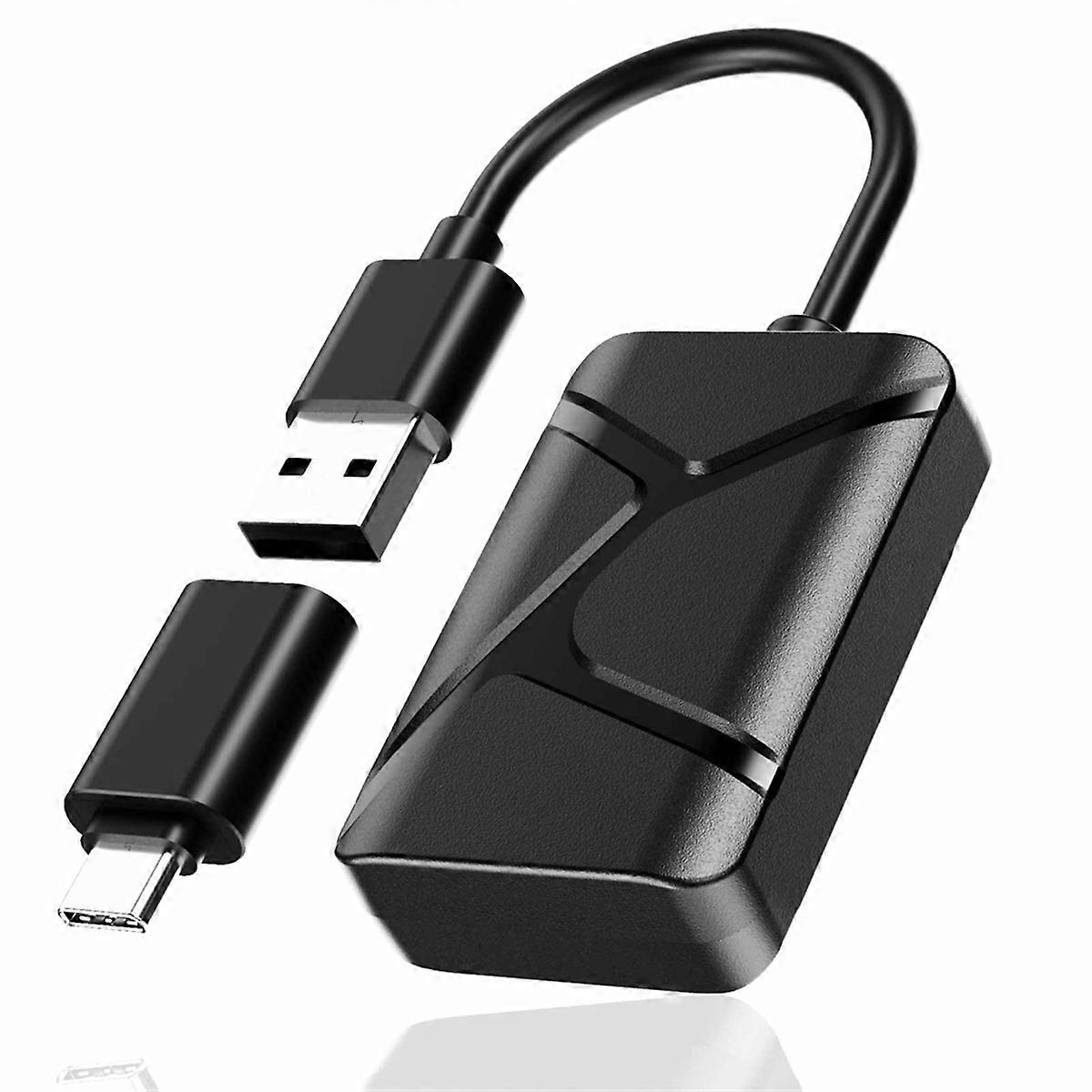 Wireless CarPlay Adapter- 2-in-1 Wireless CarPlay & Android Auto, Converts Wired to Wireless CarPla