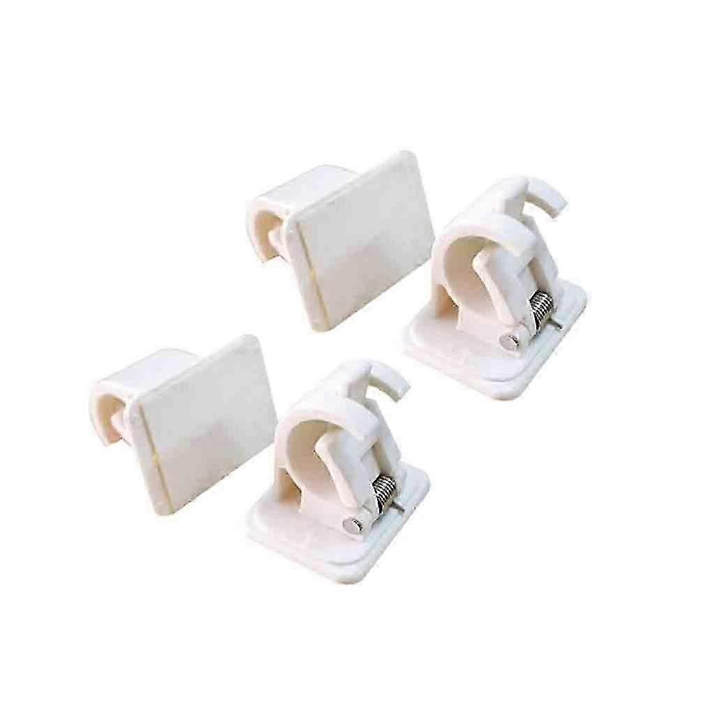 Self Adhesive Hooks Curtain Rod Bracket Pole Drapery Hook Holders Curtains 4PCS