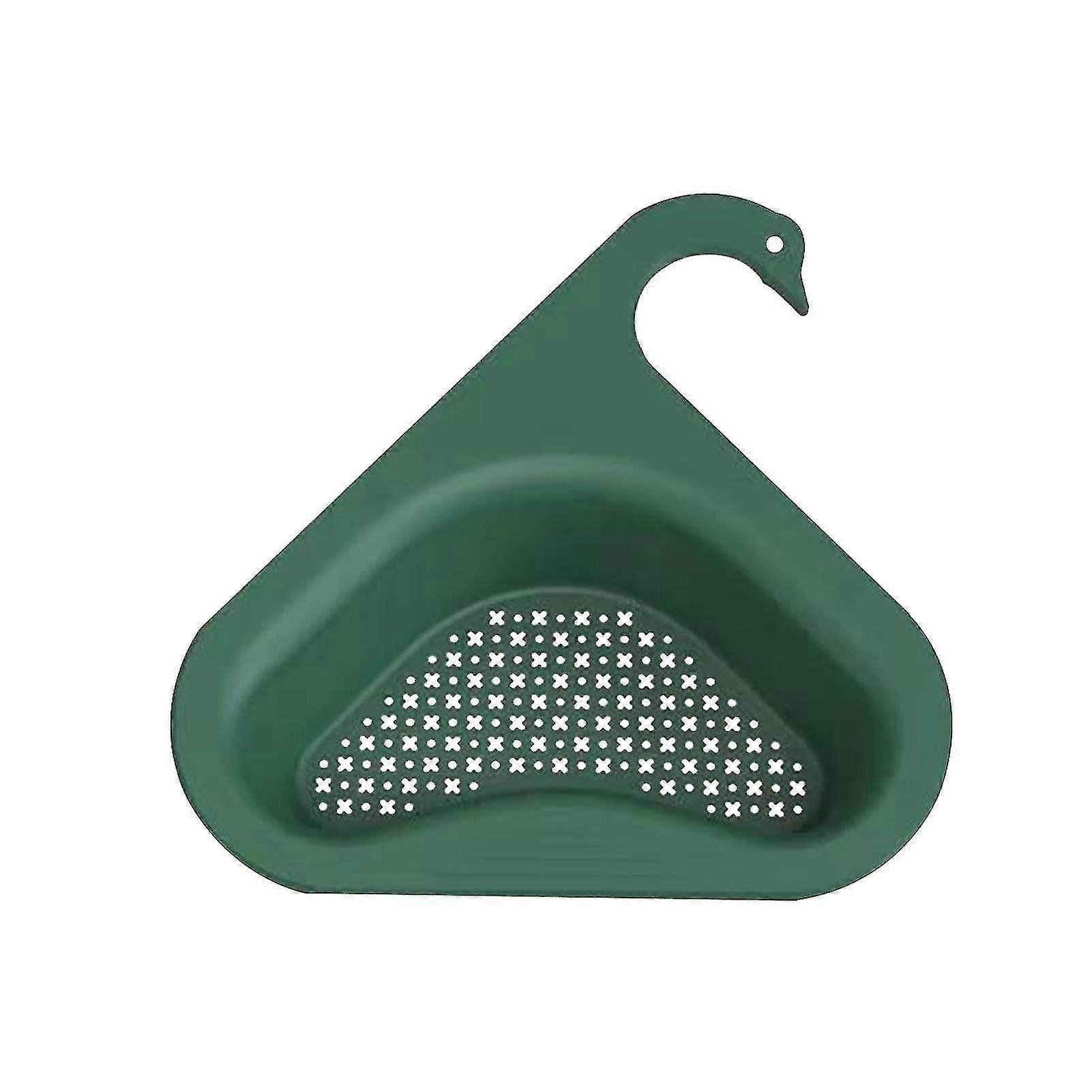 Triangle Sink Drainage Basket,swan Shape Sink Basket,multi-functional Hanging Filtering Draining Rack