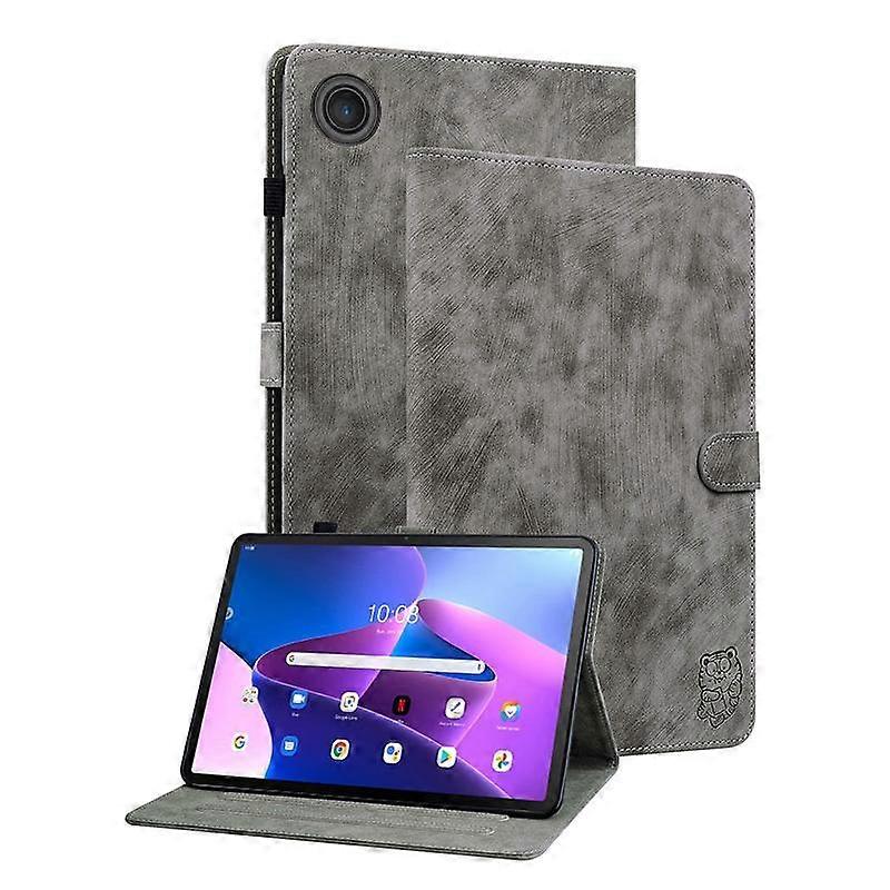 Embossed Tiger Pattern Leather Tablet Case For Lenovo ZhaoYang K10C 10.1 inch