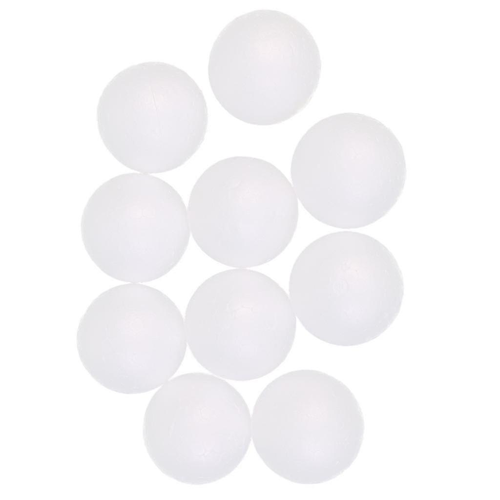 10Pcs WHITE 5cm MODELLING CRAFT FOAM BALL SPHERES DECOR DIY