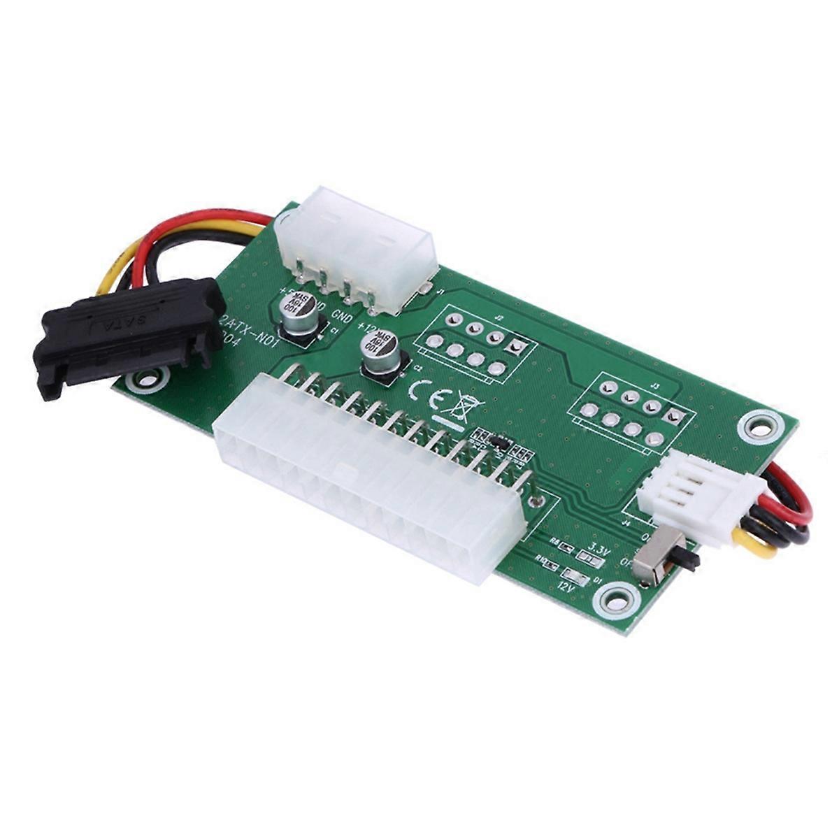 24PIN Power Board Graphics Card Power Switch Board Dual ATX Power Automatic Synchronization Adapter