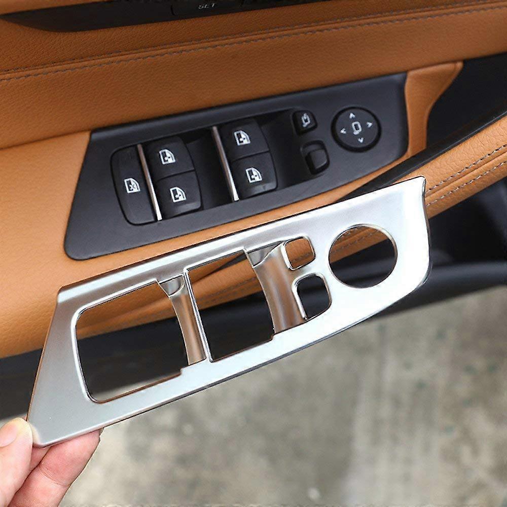 ABS Matte Silver Interior Window Lift Button Frame Cover Trim 4pcs for BMW 5 Series G30 2017 2018 Left Hand Driver Car Accessory