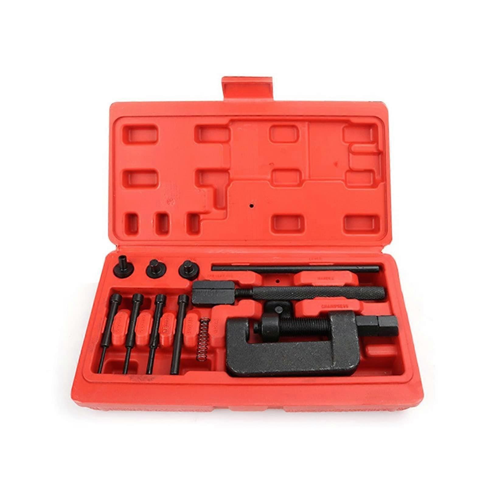 12 Pcs/Set Motorcycle Bike Chain Breaker Link Splitter Riveter Riveting Repair Tool Set Remover Chain Tools Cutter Tools