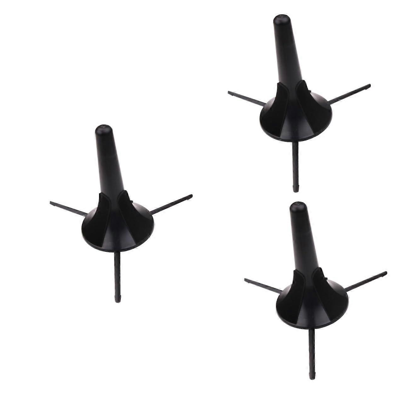 3pcs Foldable Trumpet Stand Holder Metal Bracket Rotating Screw Felt Protection Stable 3leg Base