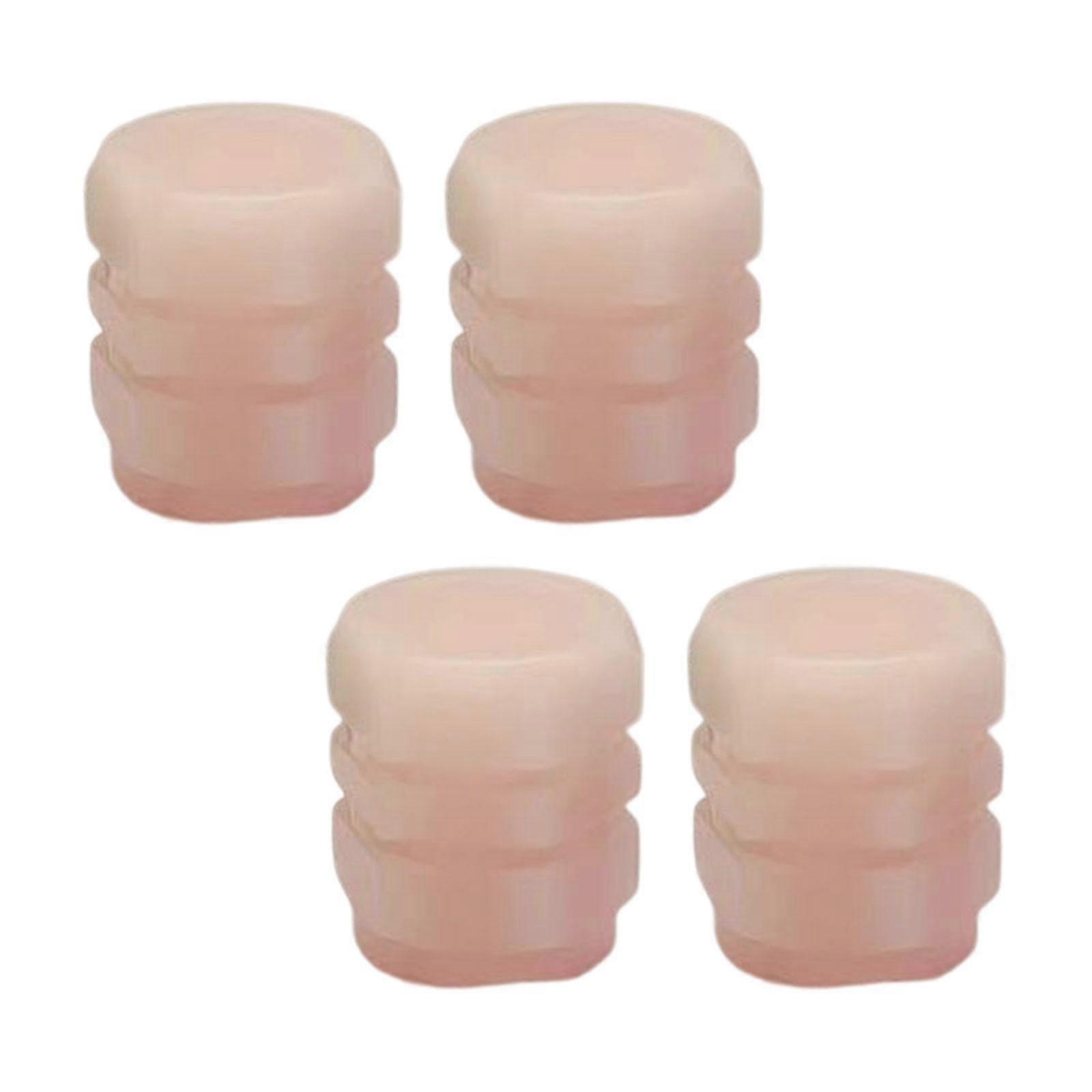 4 stk fluorescerende dekkventilhetter lysende lufthettedeksel for SUV rød