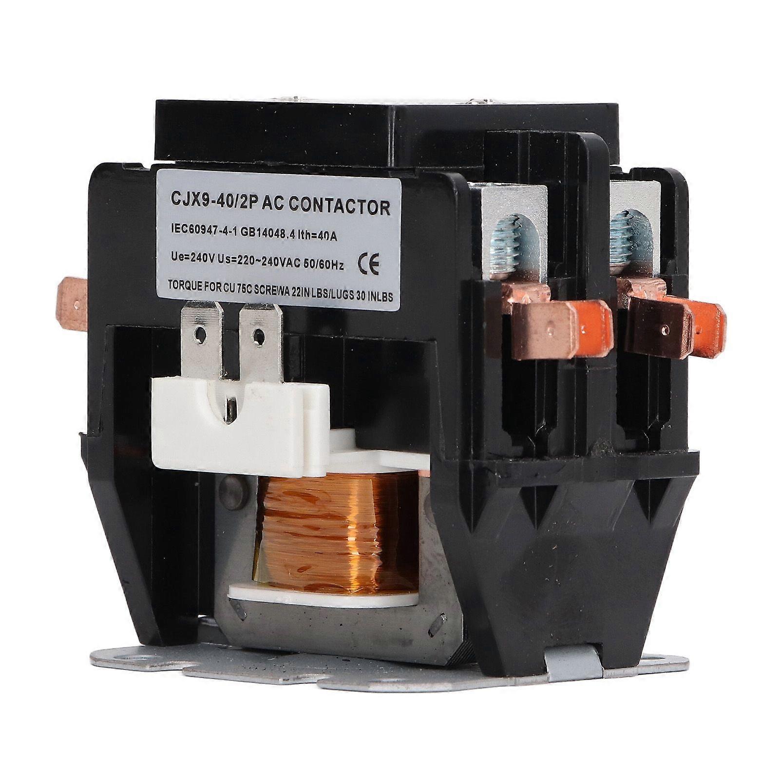 2025 Latest Model  Air Conditioner AC Contactor 40A 2P Replacement with Silver