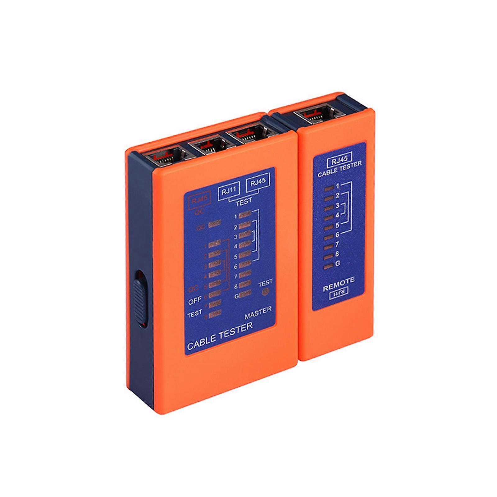 Highly Speed LAN Cable Tester Networking Cable Tester RJ11 RJ12 RJ45 Supports CAT5 CAT6 with Burn Protections Easy Use