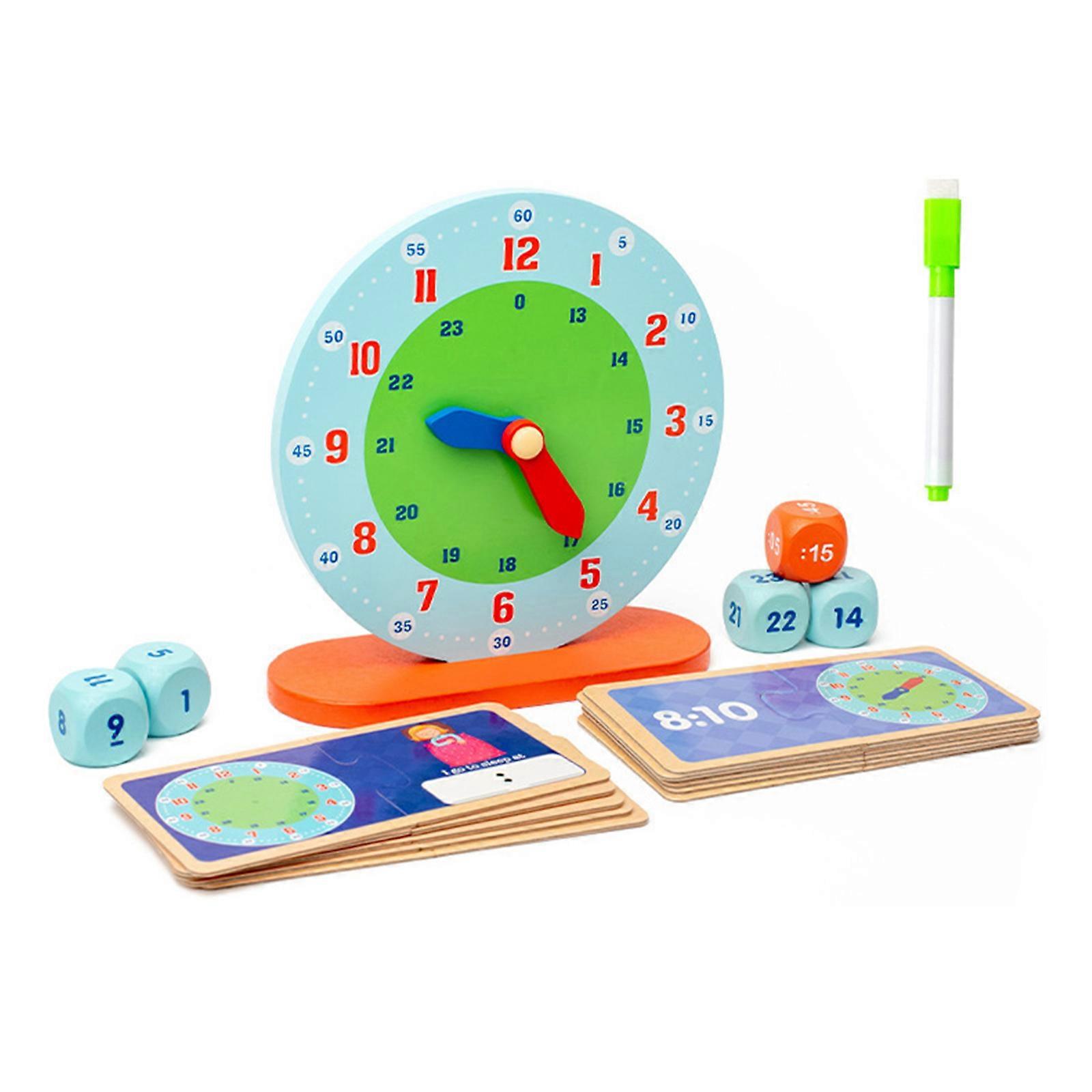 Kids Telling Time Learning Clock for Analog and Digital Time Teaching Time Clock Props for School Classrooms