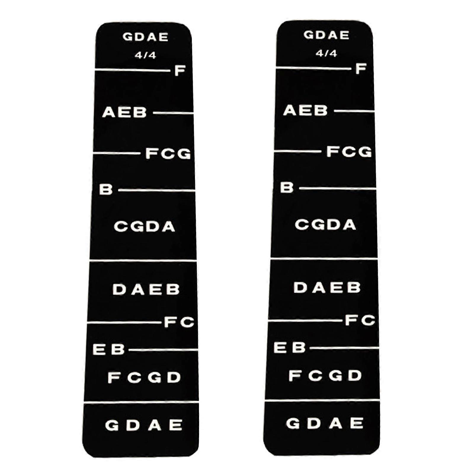 2 Pcs Self Adhesive Violin Fingerboard Stickers Fret Position Indicator Removable Violin Finger Guides Stickers