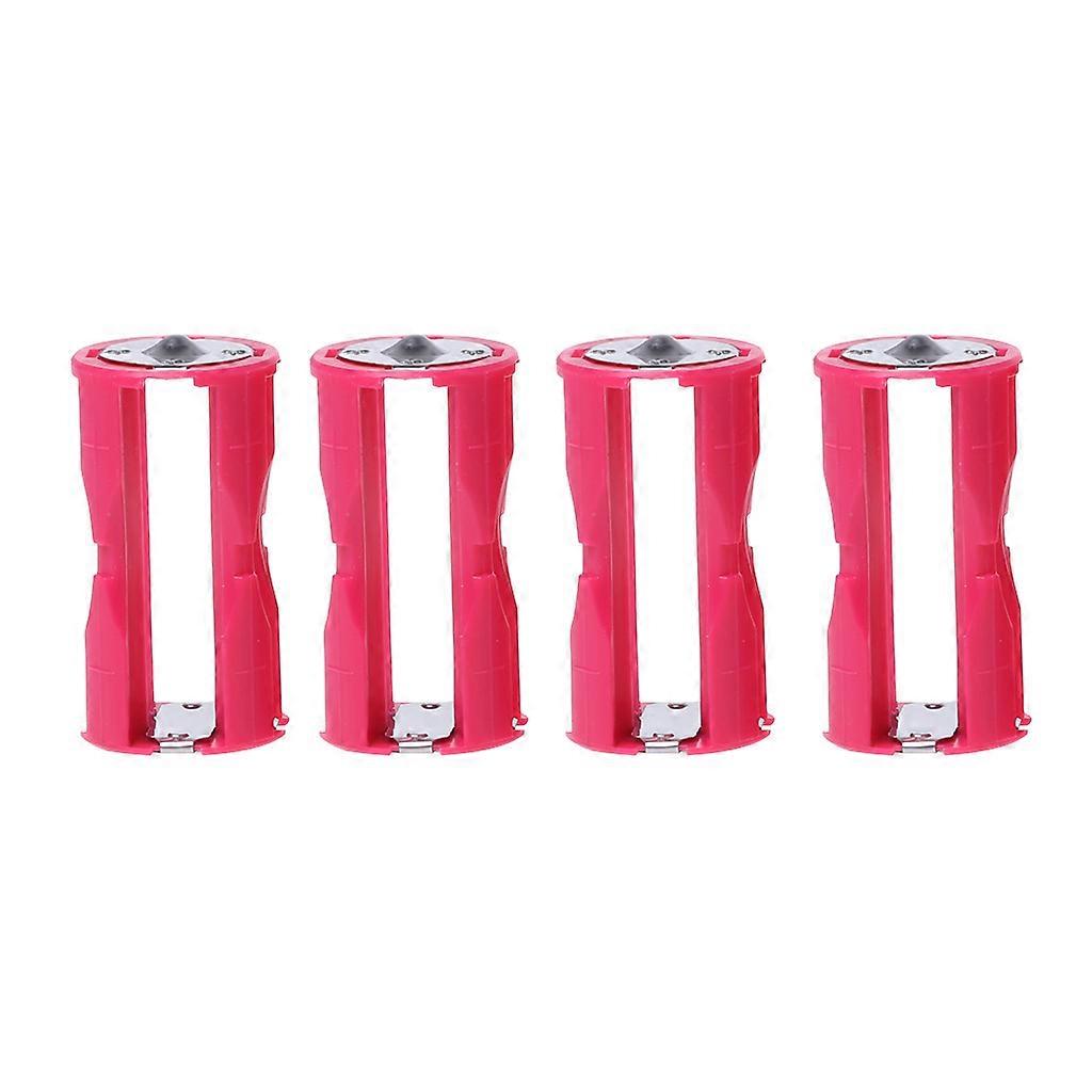 4AAA To C Size Parallel Cell Adapter Battery Holder for DC 1.5V for Case Box Con Red