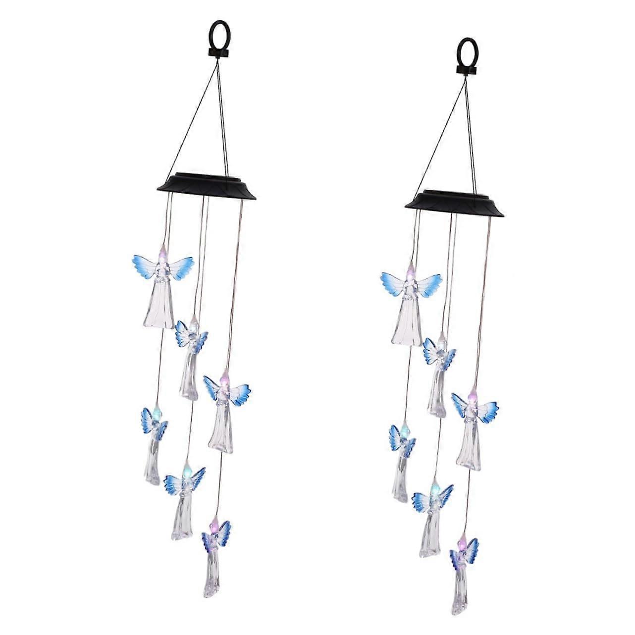 SolarPowered Wind Chime Light Pendant Lamp for Garden