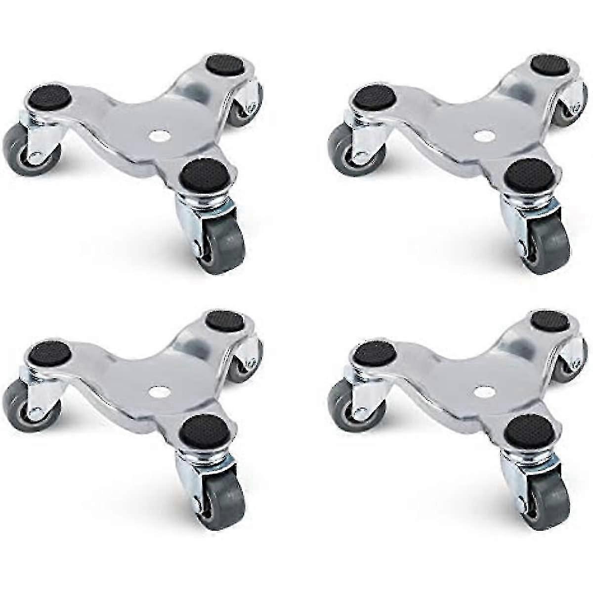 4 Pack 6 Inch Steel Tri-dolly Set For Moving Furniture And Appliances 220lbs Load Capacity - ya