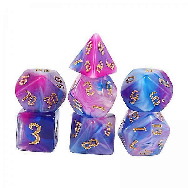 4x 7 Pieces Acrylic Dices, D4 D8 D10 D12 D20 Multi Sided Dices Table Games,
