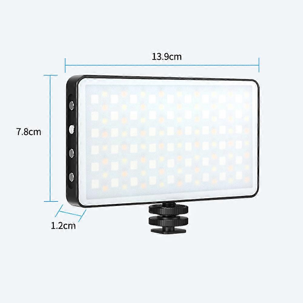 Portable RGB Video Light LED Fill Light Panel 3000K-8500K Dimmable 12 Lighting Effects CRI97+ Built-in Battery with Cold Shoe Adapter for Vlog Live S