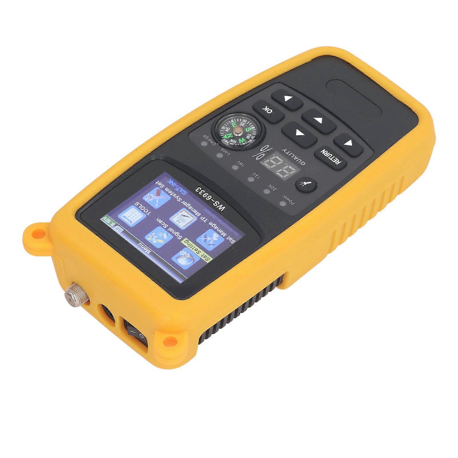 Satellite Finder 2.1 Inch Color Screen Digital Satellite Signal Meter with Compass and Flashlight