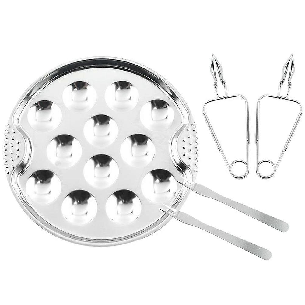 Escargot Serving Dish, Multi-Functional Baking Plate with Clamping Mechanism