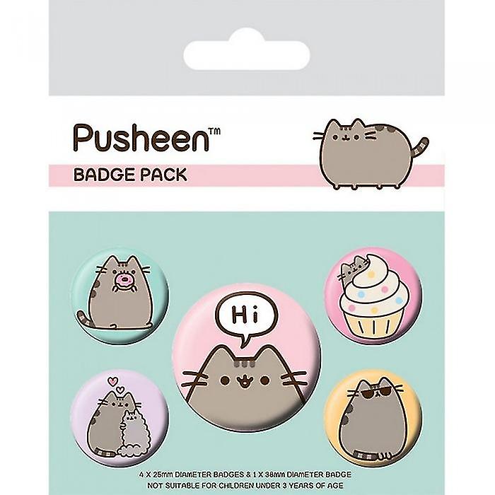 Pusheen Says Hi Badge Set (Pack Of 5)