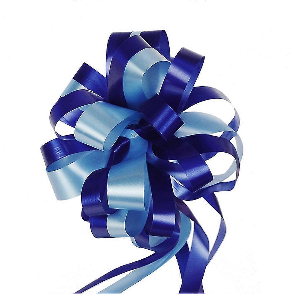 Blue Wrap Ribbon Pull Bows 10pcs Versatile Decorative Bows for Weddings, Bridal Showers, Parties, and Festive Occasions Easy Pull String Design