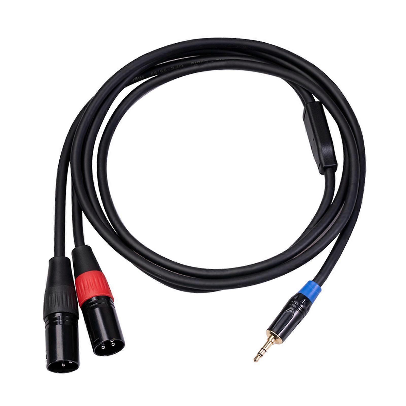 3.5mm to XLR 1/8 Stereo Microphone Cable Y Splitter Adapter Cord 2 XLR Y