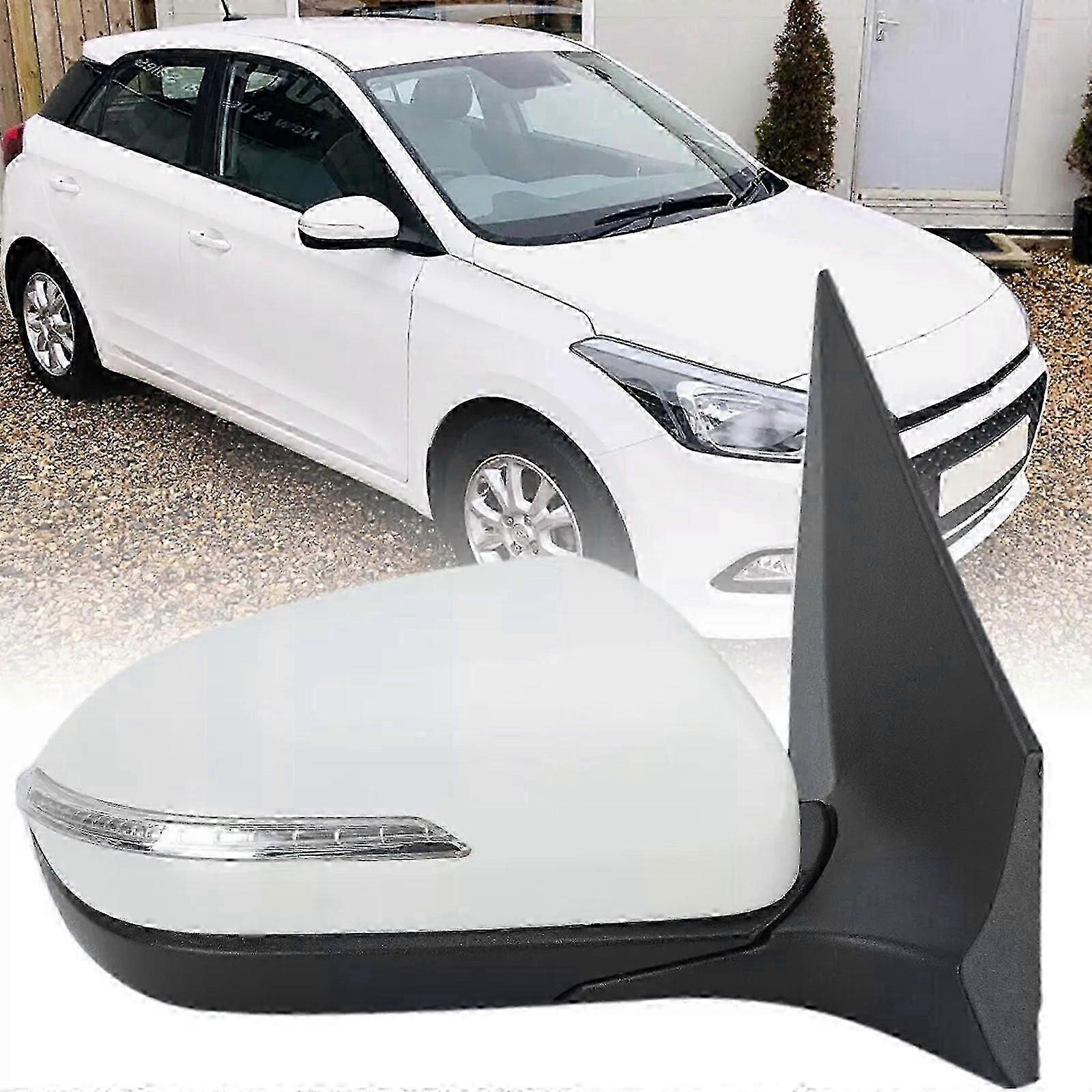 Hyundai i20 MK2 2015-20 Right O/S Wing Mirror with Primed White Indicator