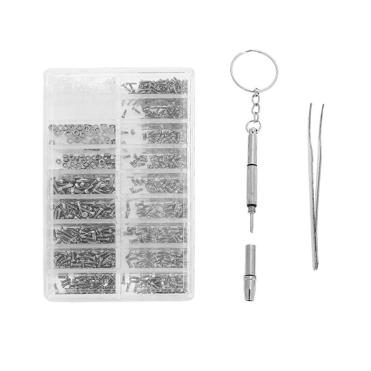 Small Screws for Glasses Repair, Comprehensive Kit with Tools for Fine Adjustments