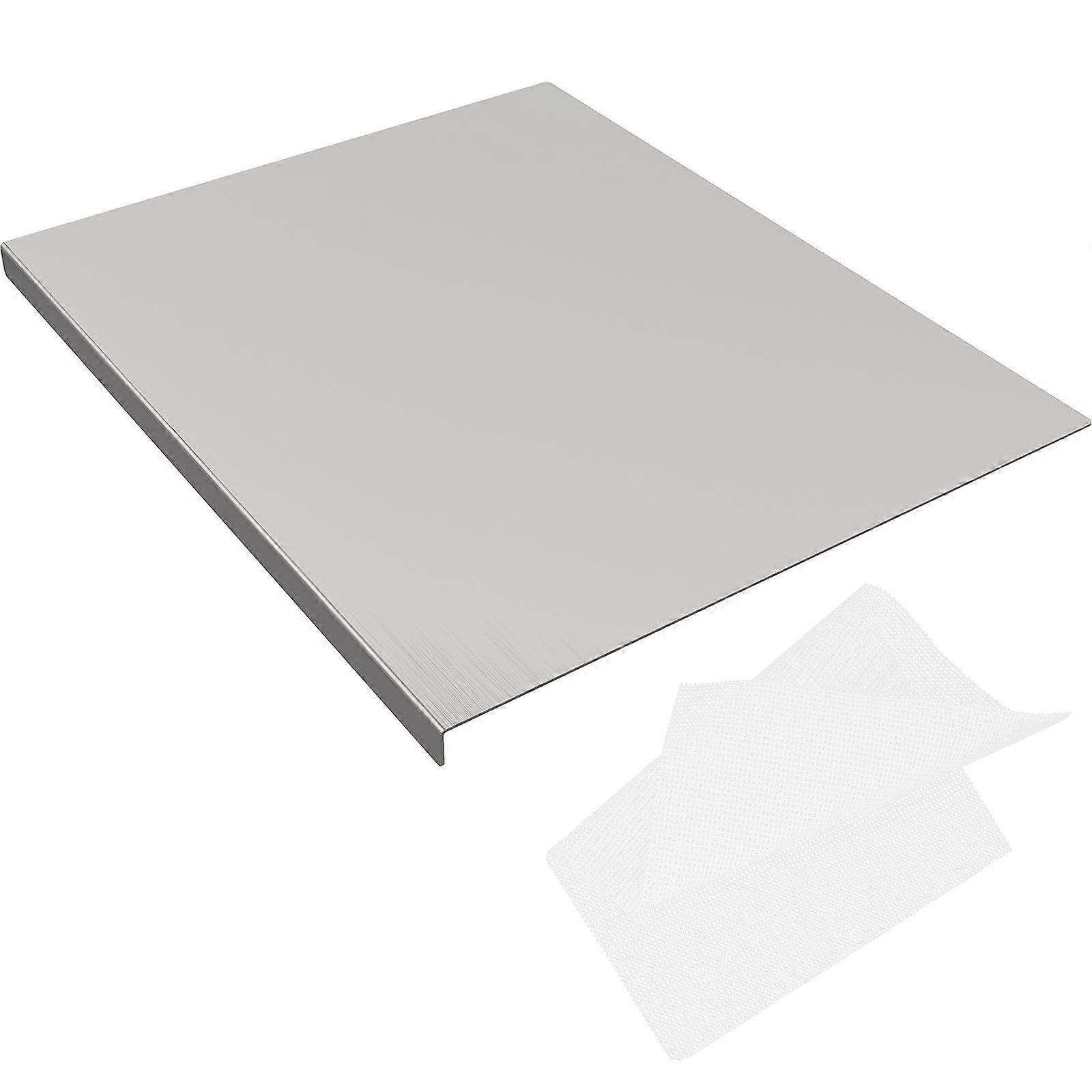 Stainless Steel Cutting Board for Kitchen Use Silver Multipurpose with Folding Design 1Pc