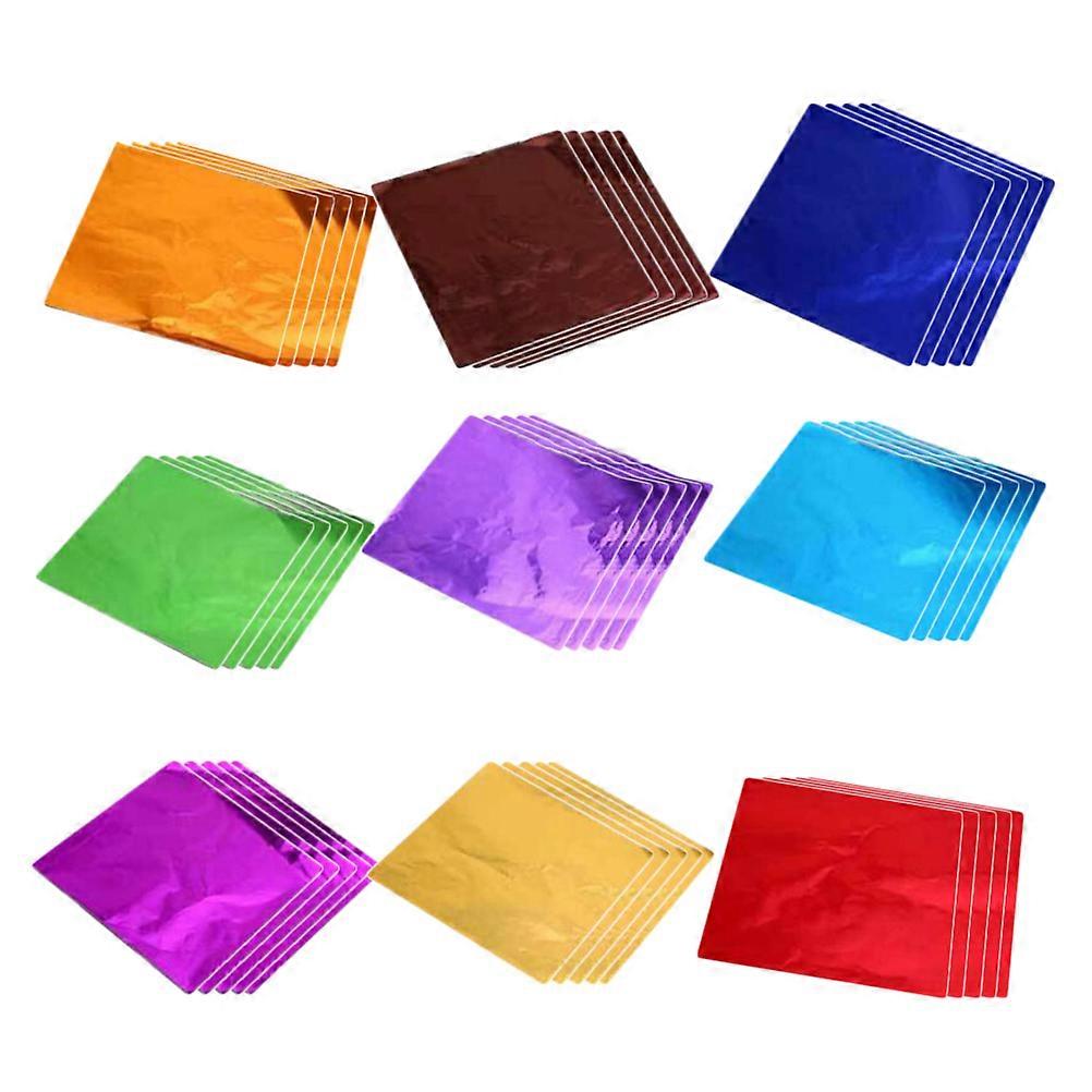Colorful Aluminum Foil Wrapping Paper – 900pcs Food Safe Glossy Foil for Candy, Chocolate Packaging, Party Favors & DIY Decorations