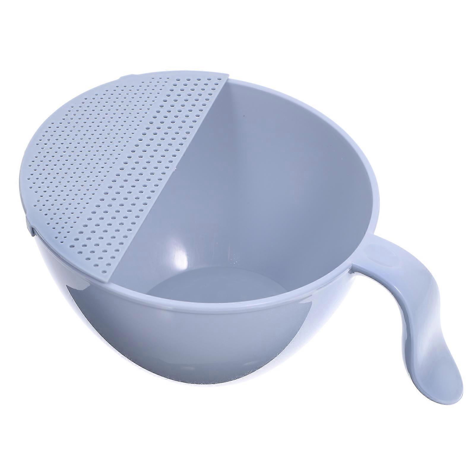 Rice Strainer Colander, Compact with Ergonomic Handle for Safe Handling