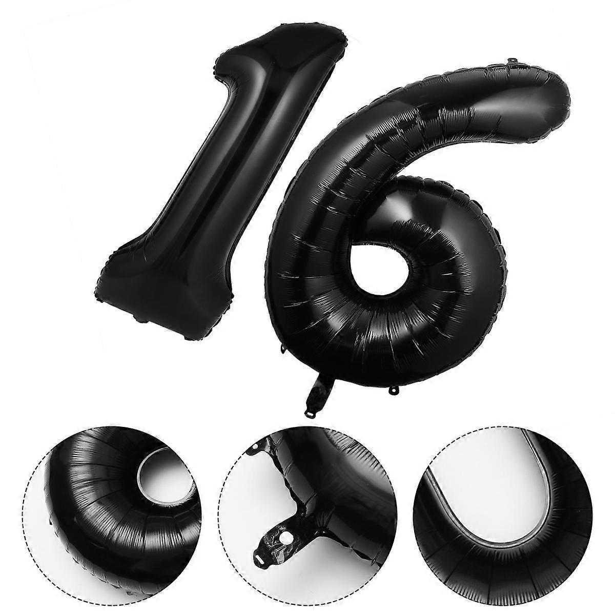 Foil Balloons Birthday Party Balloon Number Shape Aluminium Foil Party 2Pcs
