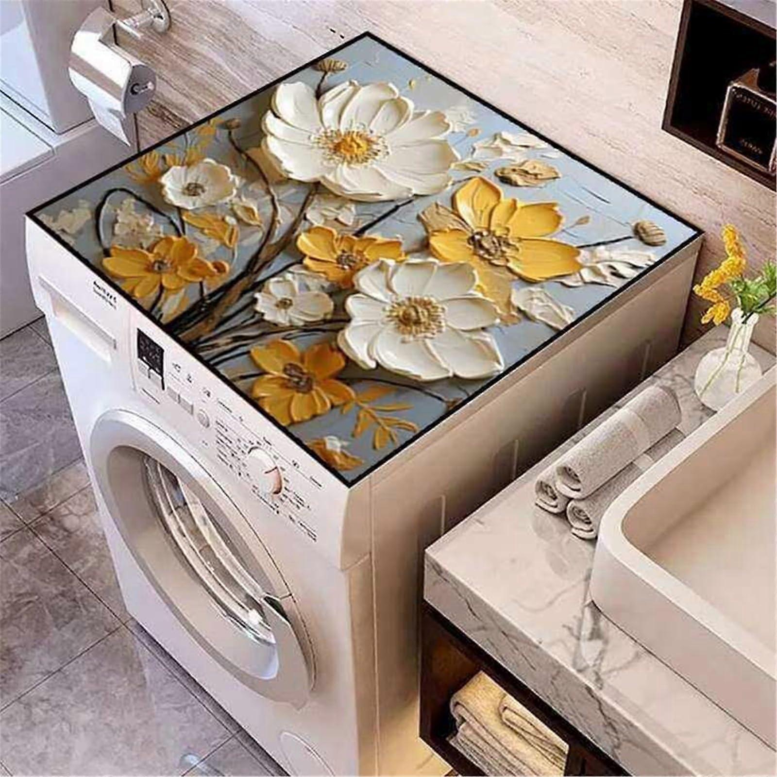 Waschmaschinenabdeckung Waterproof Top Cover For Washing Machine And Dryer, 60x60 Cm, Front-Loading, Protective Mat