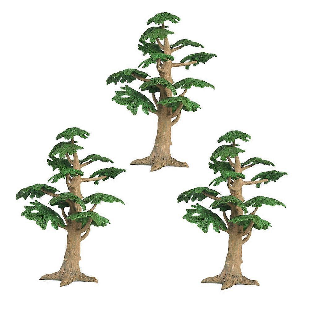 Mini Model Trees Simulation Tree Pine Shape Micro Landscape For Garden Home Decor 3Pcs