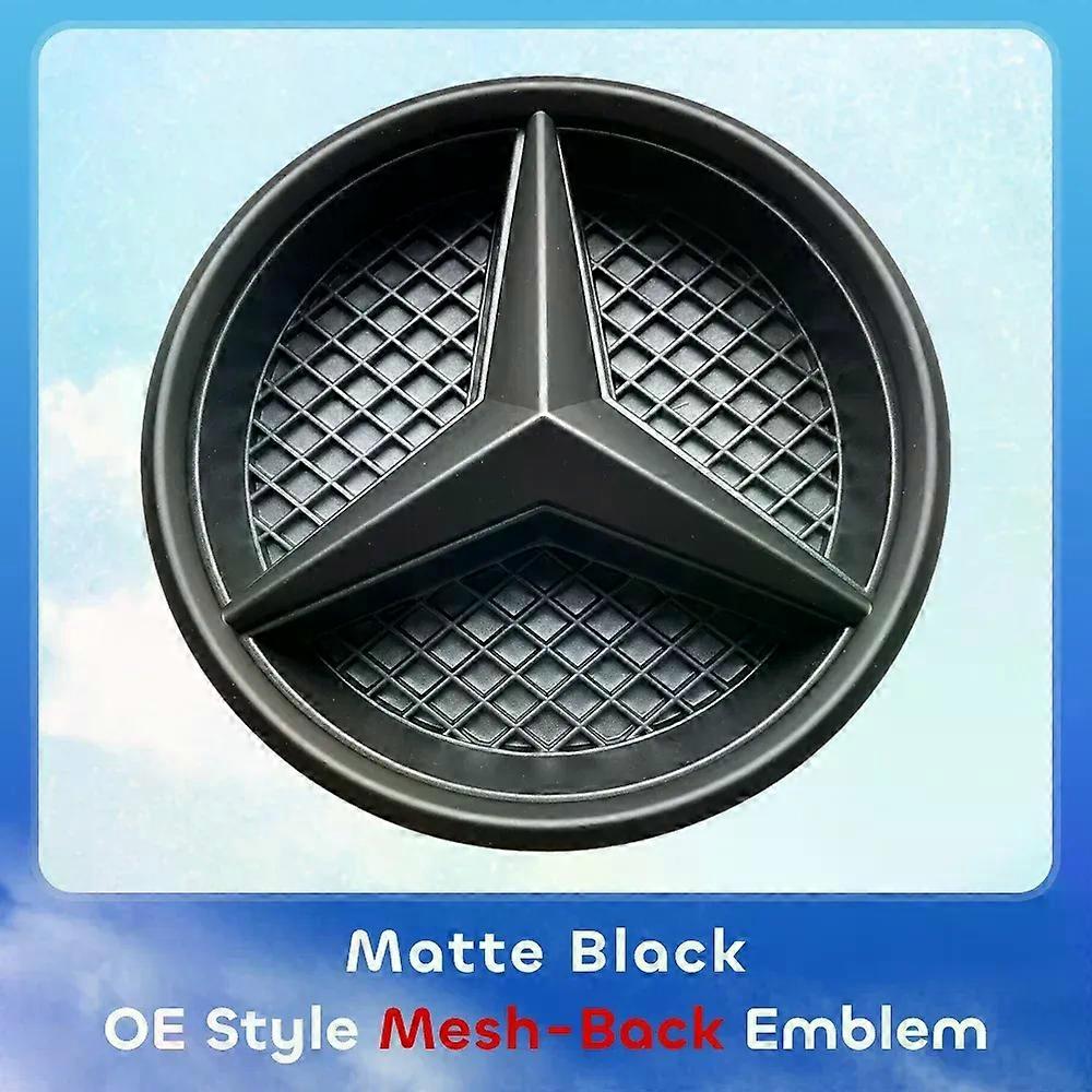 Front Grille Star Logo 3D Mirror Emblem With LED Lighting Chrome Silver Glossy Matte Black Suitable for Mercedes Benz W176 A180 A200 A250